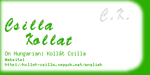 csilla kollat business card