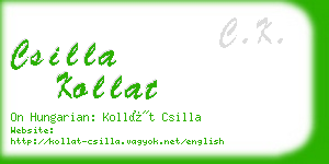 csilla kollat business card